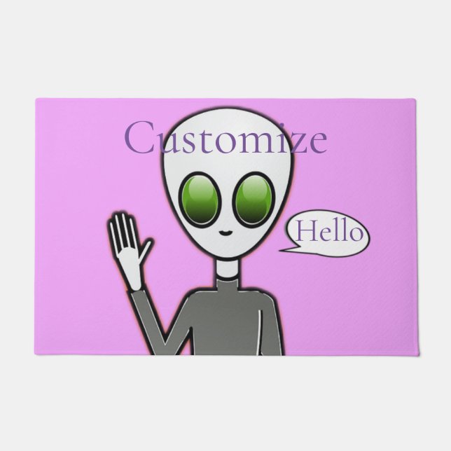 Freundliche Waving Alien Thunder_Cove Fußmatte (Vorderseite)