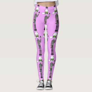Freundliche Waving Alien Thunder_Cove Leggings