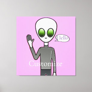 Freundliche Waving Alien Thunder_Cove Leinwanddruck