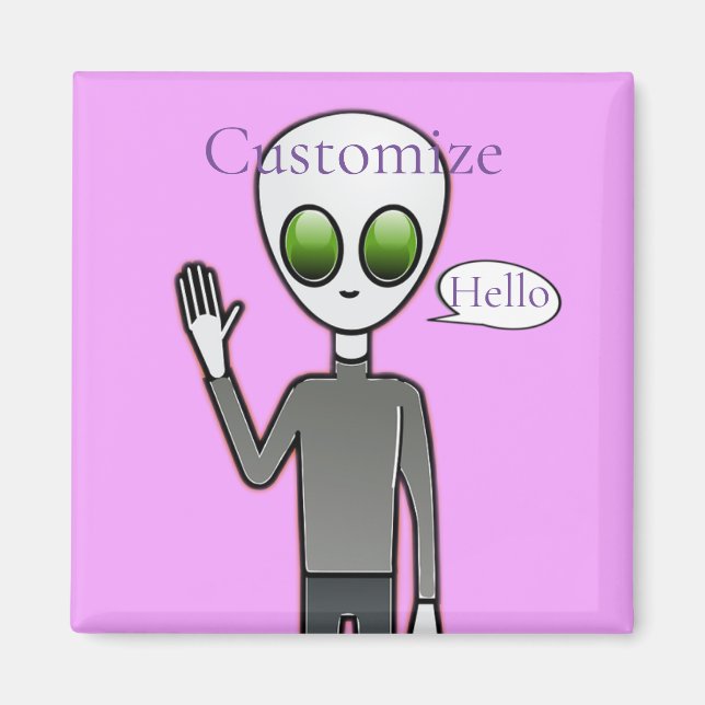 Freundliche Waving Alien Thunder_Cove Magnet (Vorne)