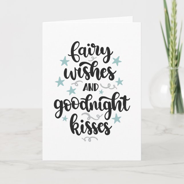 Freundliche Wünsche und Goodnight Kisses Karte (Vorderseite)