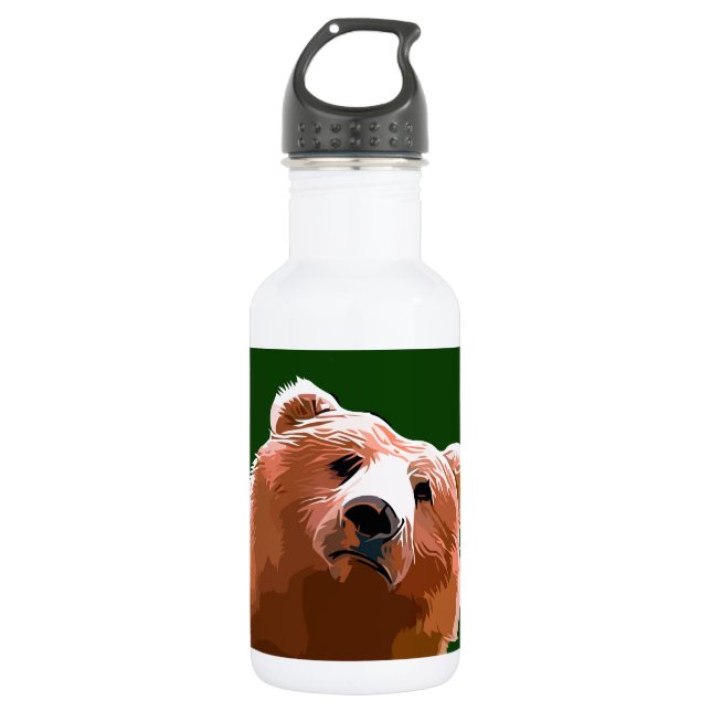Freundlicher Bär Edelstahlflasche (Vorderseite)