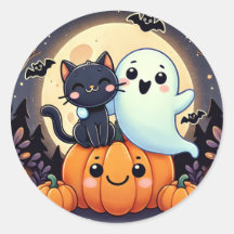 Freundlicher Geist und Katzen Halloween