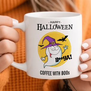 Freundlicher Ghost-Kaffee mit Boos Halloween Kaffeetasse