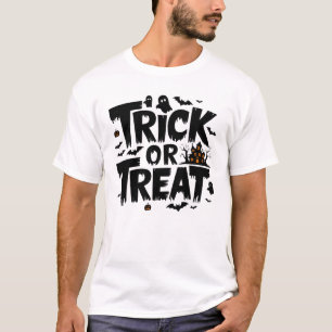 Freundlicher Halloween-Abend mit Trick oder Lecker T-Shirt