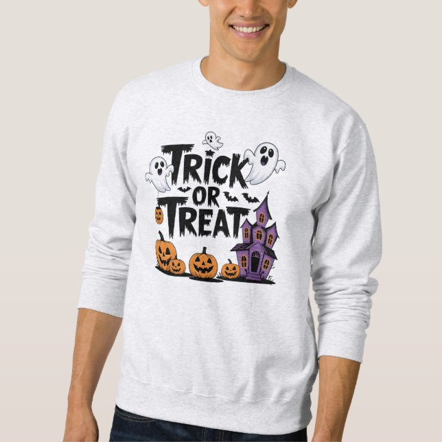 Freundlicher Halloween-Spaß mit Gespenstern und Kü Sweatshirt (Vorderseite)