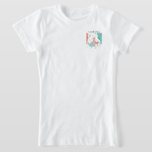 Freundlicher Llama in einer Landschaft Girls T-Shirt