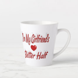 Freundlicher roter Text Milchtasse