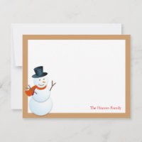 Freundlicher Schneemann Nordpol Brown Weihnachten