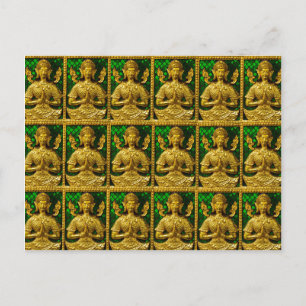 freundlicher sitzender Buddha Postkarte