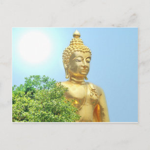 freundlicher sitzender Buddha Postkarte