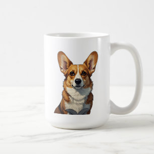 Freundliches Corgi-Porträt Kaffeetasse