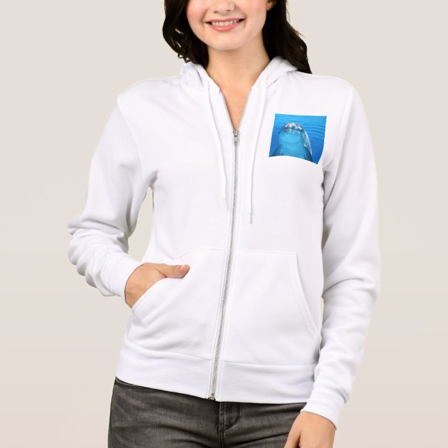 Freundliches Delphin-Foto Hoodie (Vorderseite)