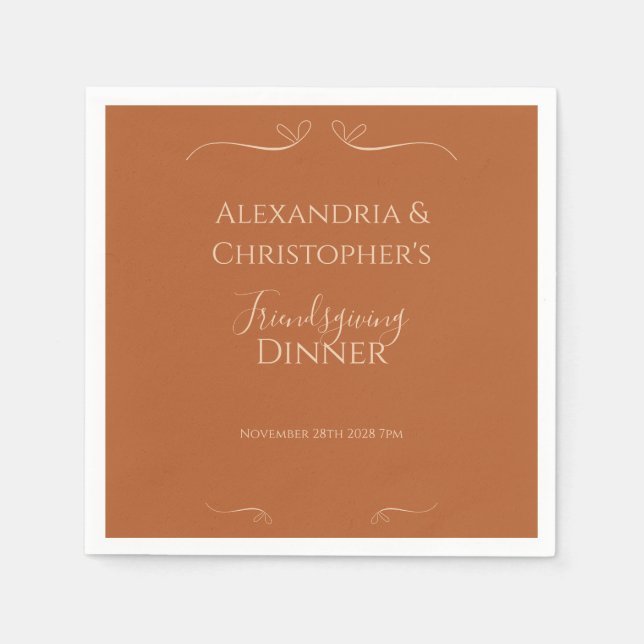 Freundliches Dinner Party Chic Elegante Serviette (Vorderseite)