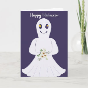 Freundliches Ghost Halloween für Kinder Karte