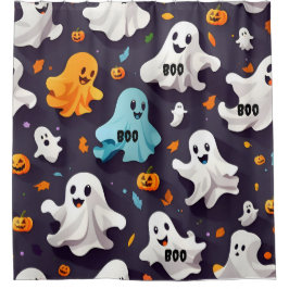Freundliches Ghosts Fall Bad Dekoration Duschvorhang