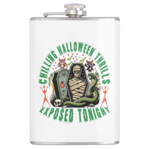Freundliches Halloween Mummy Art für festliche Dek Flachmann