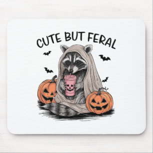 Freundliches Halloween-Raccoon mit Pumpkins Ts - N Mousepad
