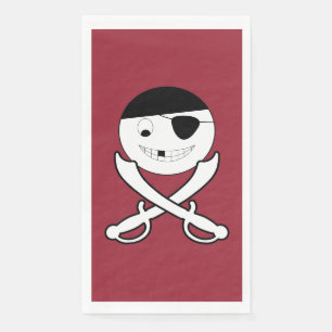 Freundliches Lächeln Pirate mit Crossed Schwerter  Serviette