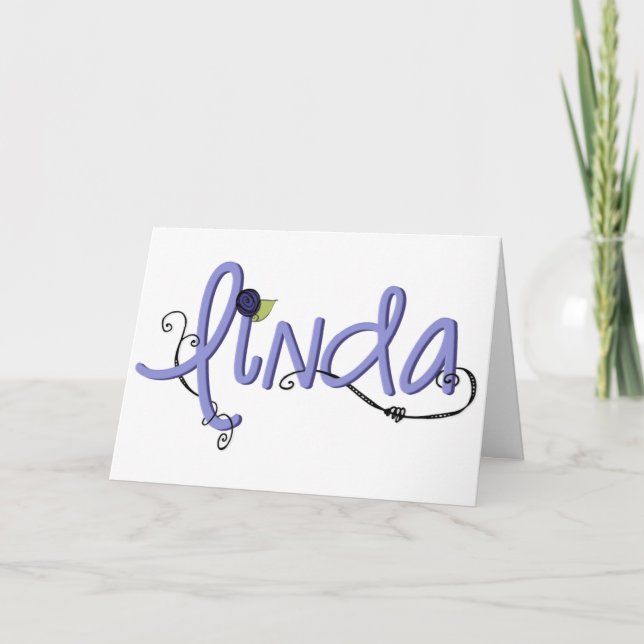 FREUNDLICHES MÖCHTEN FÜR SIE *****LINDA***** KARTE (Vorderseite)