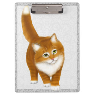 Freundliches orange klemmbrett