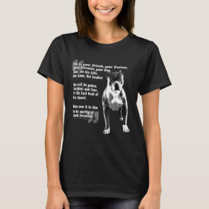 Freundliches Pitbull Gedicht Shirt für Pit Bull Lo