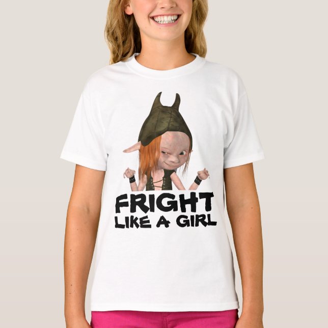 FREUNDLICHES WIE EIN MÄDCHEN, Funny Elf Girls T -  T-Shirt (Vorderseite)