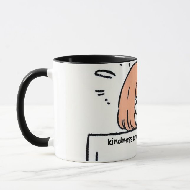 Freundlichkeit beginnt mit einem einfachen Hallo! Tasse (Links)