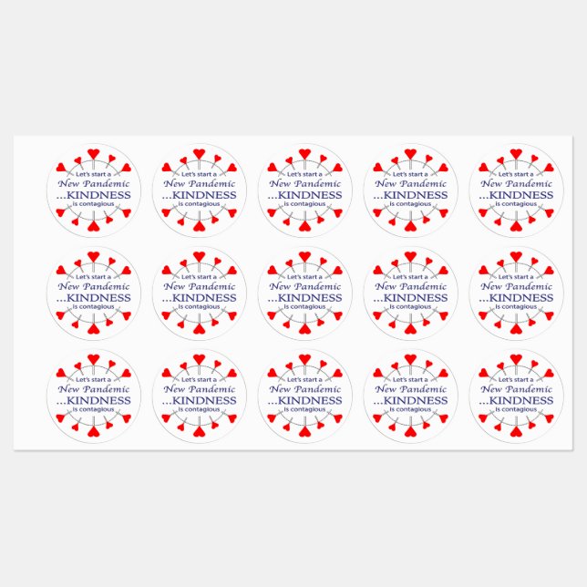 Freundlichkeit fördern etiketten (Blatt)