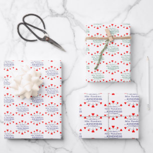 Freundlichkeit fördern geschenkpapier set