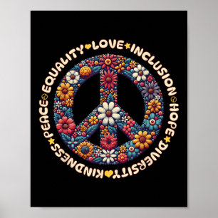 Freundlichkeit Frieden Gleichheit Liebe Inklusion  Poster