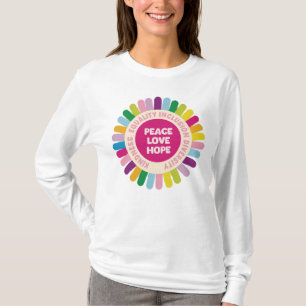 Freundlichkeit Frieden Gleichheit Liebe Inklusion  T-Shirt