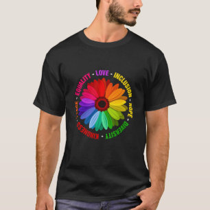 Freundlichkeit Frieden Gleichheit Liebe Inklusion  T-Shirt