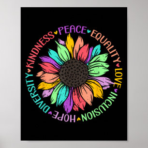 Freundlichkeit Friedensgleichheit Liebe Hoffnung D Poster