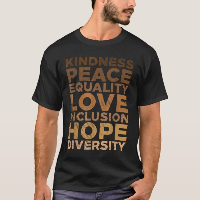 Freundlichkeit Friedensgleichheit Schwarzafrikanis T-Shirt (Vorderseite)