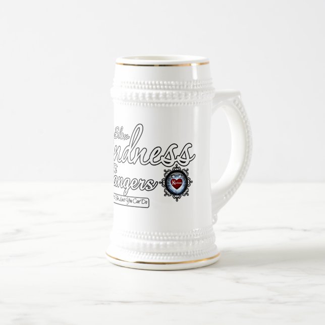 Freundlichkeit gegenüber Fremden zeigen Bierglas (VorderseiteRechts)