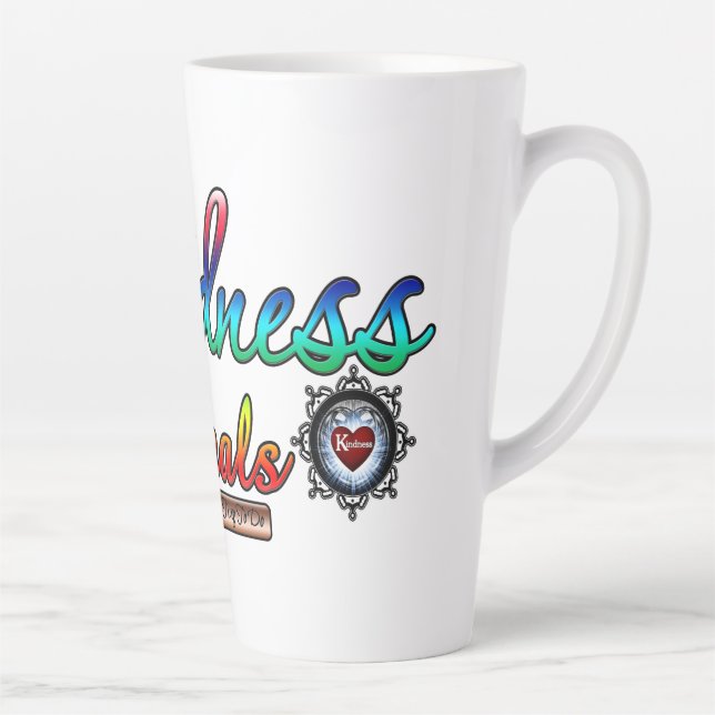 Freundlichkeit gegenüber Tieren Rainbow Typografie Milchtasse (Rechts)