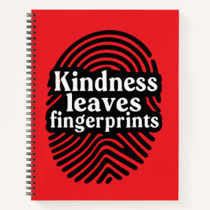 Freundlichkeit hinterlässt Fingerabdrücke Notizbuch