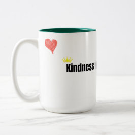 Freundlichkeit in jedem Schluck Cute Typography Ka Zweifarbige Tasse