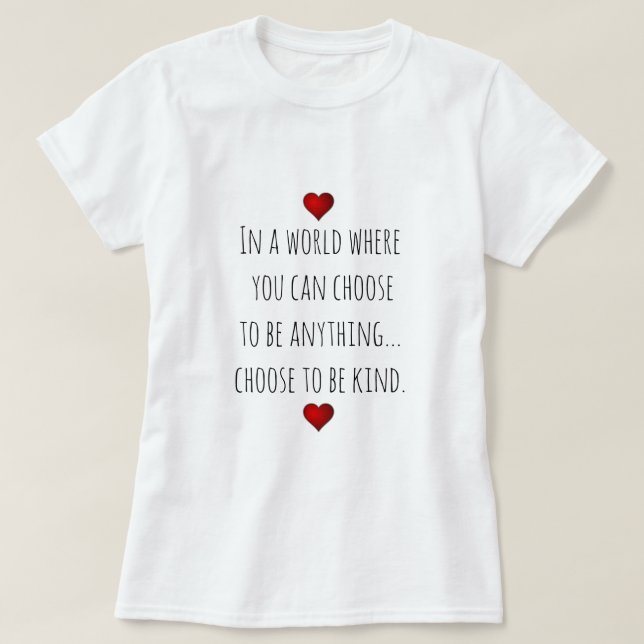 Freundlichkeit Inspirationelles Sprichwort mit rot T-Shirt (Design vorne)