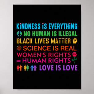Freundlichkeit ist alles, was Schwarz lebt Problem Poster