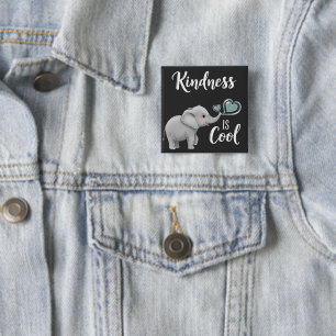 Freundlichkeit ist cool Elefant Button