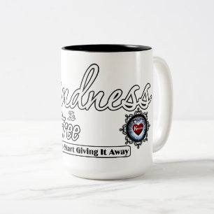 Freundlichkeit ist kostenlos zweifarbige tasse