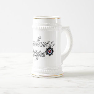 Freundlichkeit ist meine Religion Bierglas