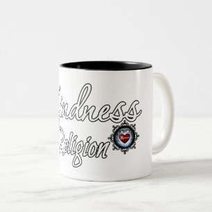 Freundlichkeit ist meine Religion Zweifarbige Tasse
