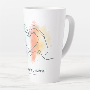 Freundlichkeit ist universeller Stolz Herz Design Milchtasse