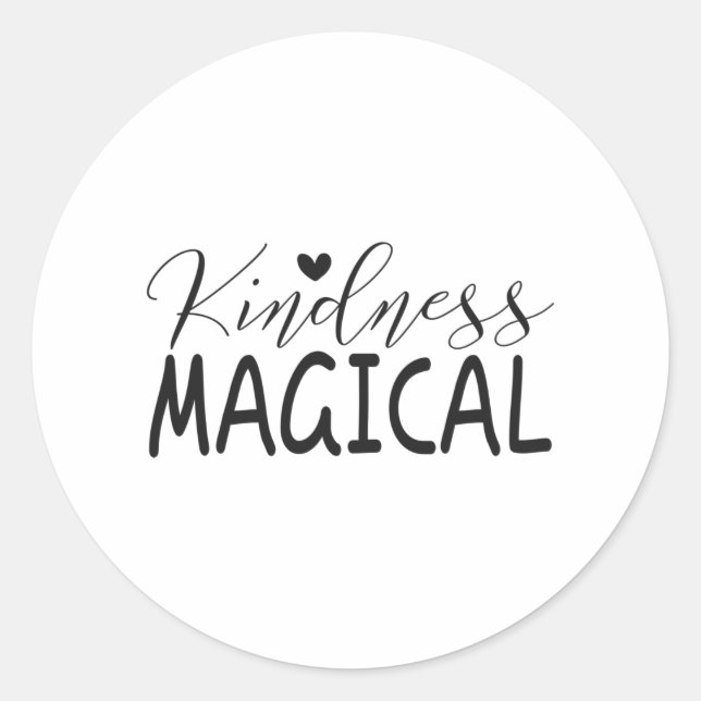 Freundlichkeit magisch runder aufkleber (Vorderseite)