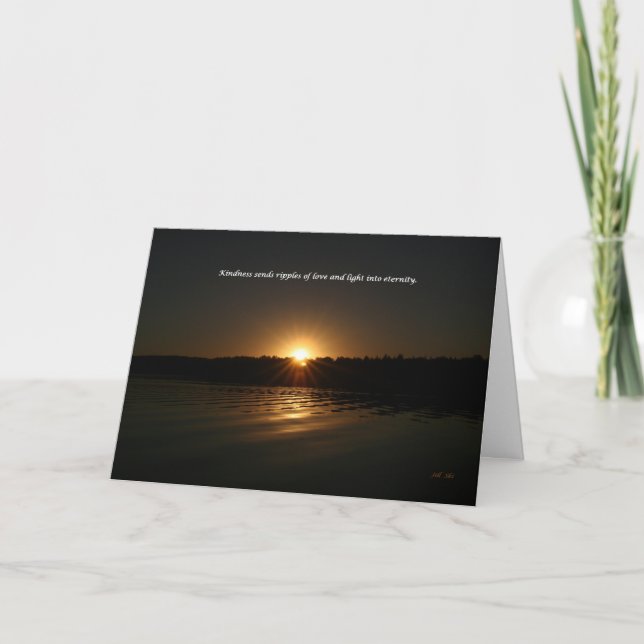 Freundlichkeit sendet Wellen von Liebe und Licht Dankeskarte (Vorderseite)