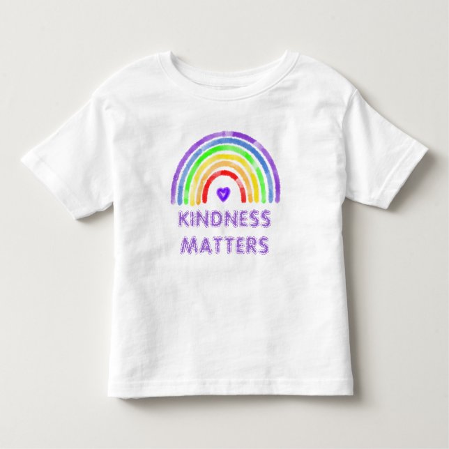 Freundlichkeit spielt eine Rolle | Regenbogen Kleinkind T-shirt (Vorderseite)