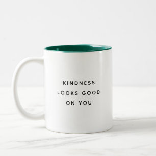 Freundlichkeit steht Ihnen gut Modern Two-Tone Tas Zweifarbige Tasse